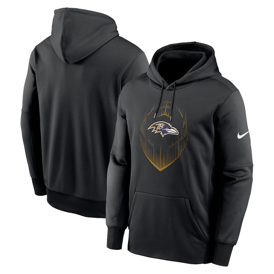 Men Baltimore Ravens black style 2 2024 Nike NFL Hoodie
